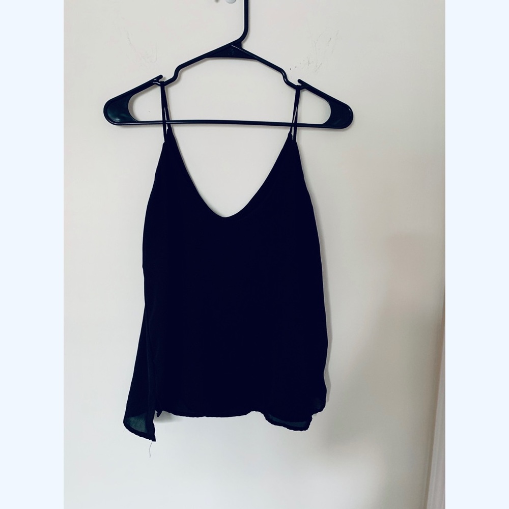 🖤Lily white black spaghetti strap top - Picture 1 of 5